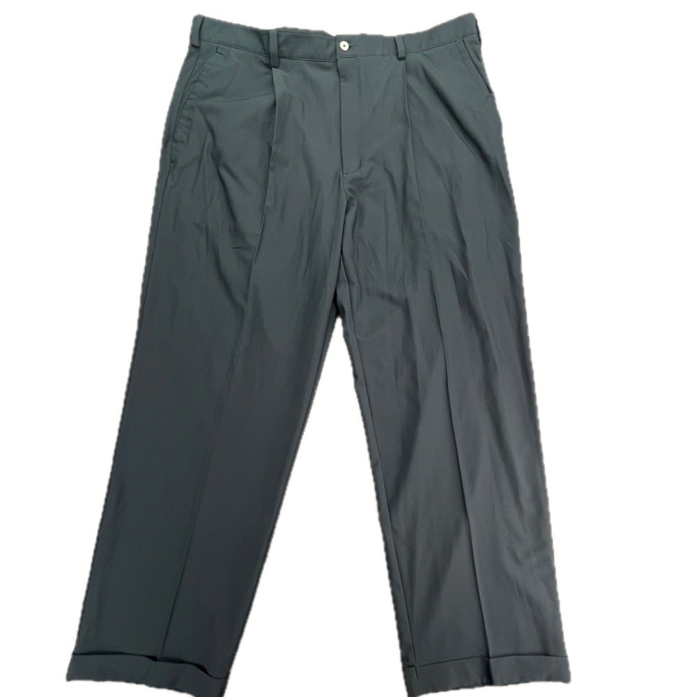 Nike Golf Dri-FIT Mens Pants 42x30 Navy Blue Pleated‎ Flat Front Athletic Fit